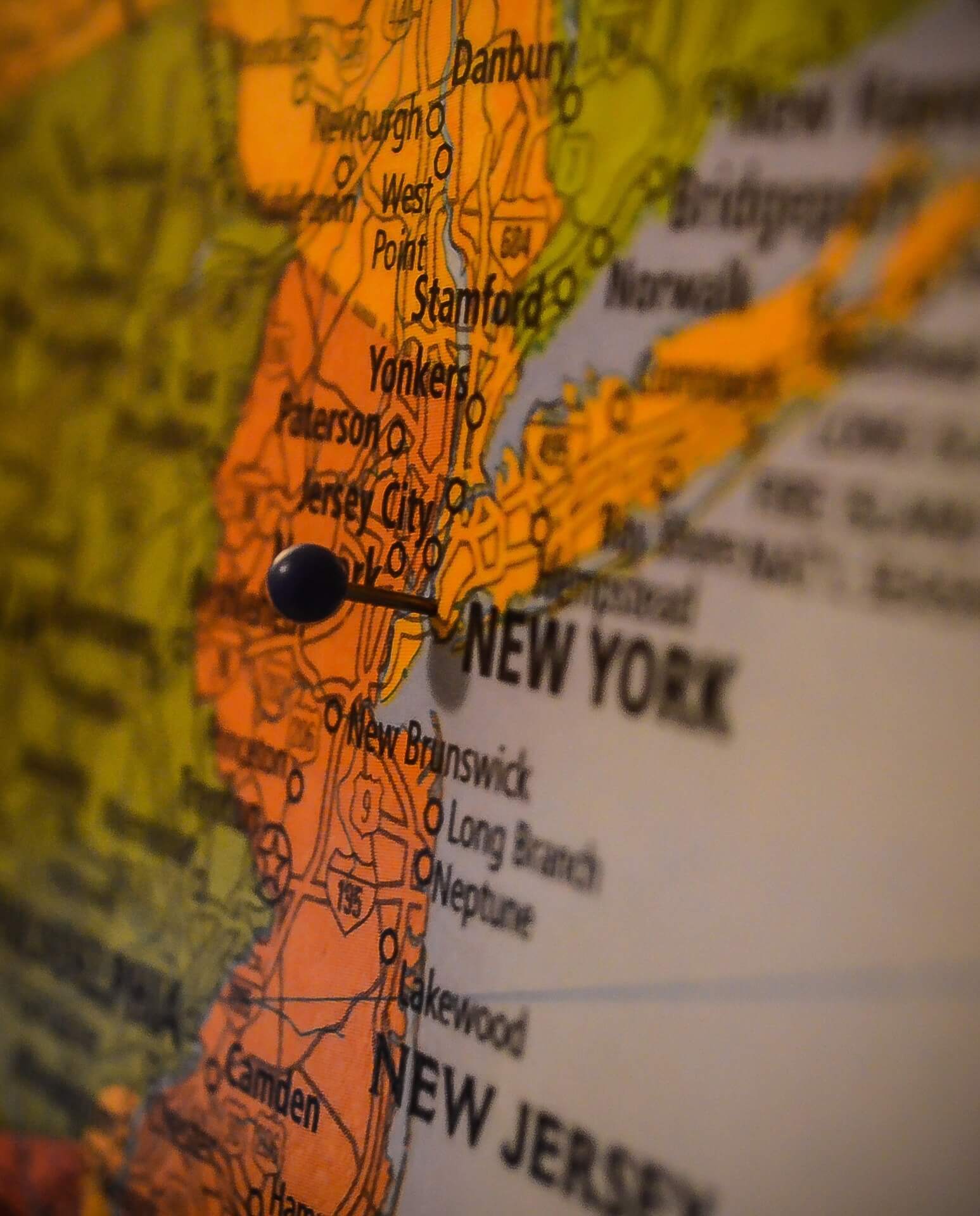 pin in map of new york